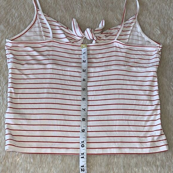 American Eagle outfitters candy stripe tie front crop top size: Large - Picture 15 of 16